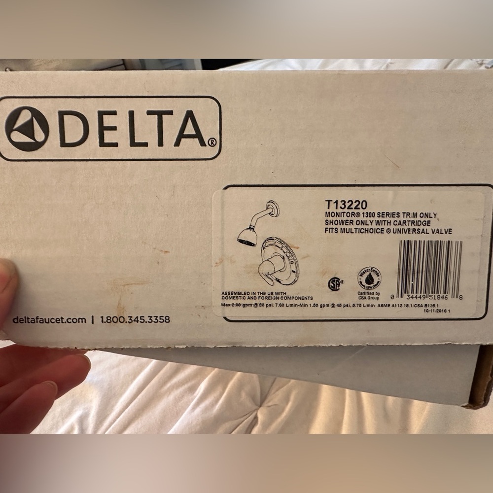 New Delta T13220 shower kit